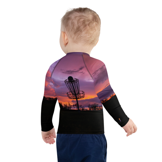 Disc Golf Sunrise Kids Rash Guard