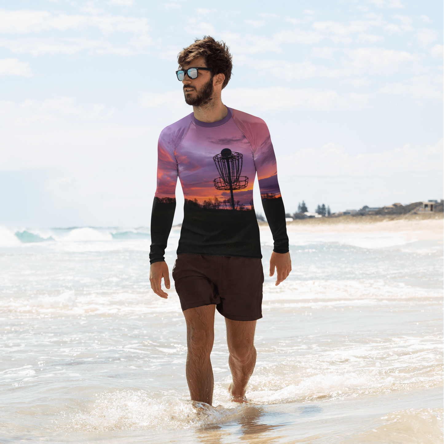 Disc Golf Sunrise Men's Rash Guard