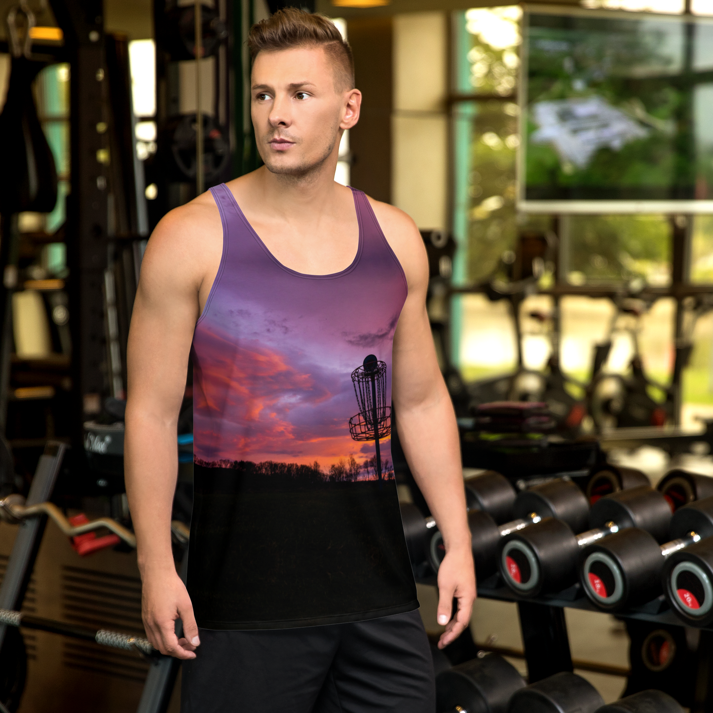 Disc Golf Sunrise Unisex Tank Top