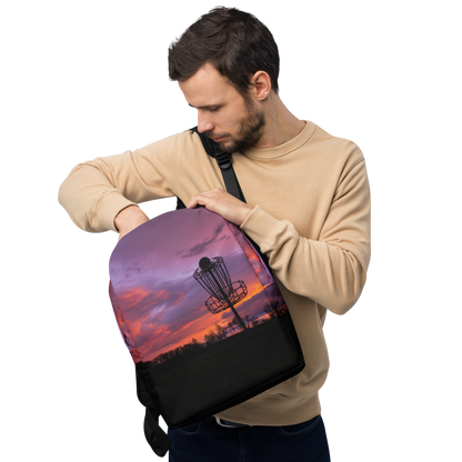 Disc Golf Sunrise Minimalist Backpack