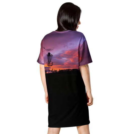 Disc Golf Sunrise T-shirt dress