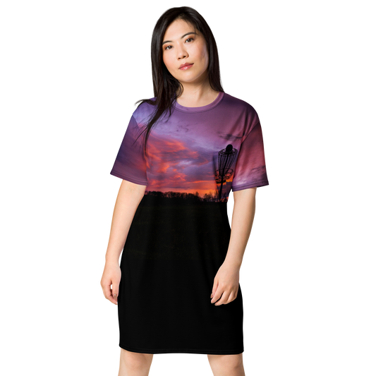 Disc Golf Sunrise T-shirt dress