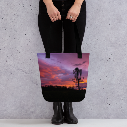 Disc Golf Sunrise Tote bag