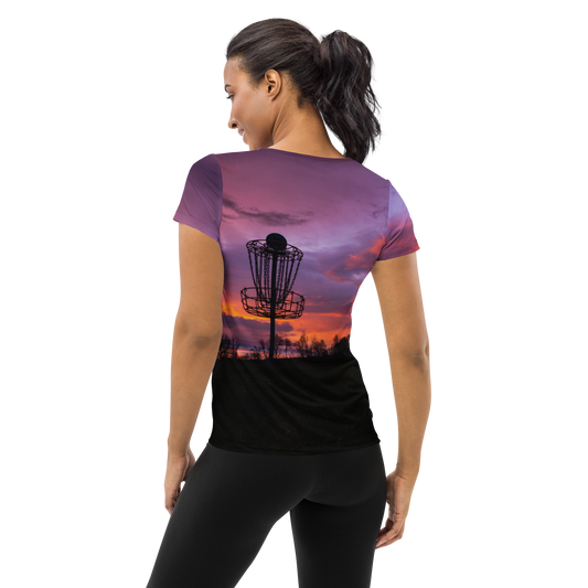 Disc Golf Sunrise Women's Athletic T-shirt