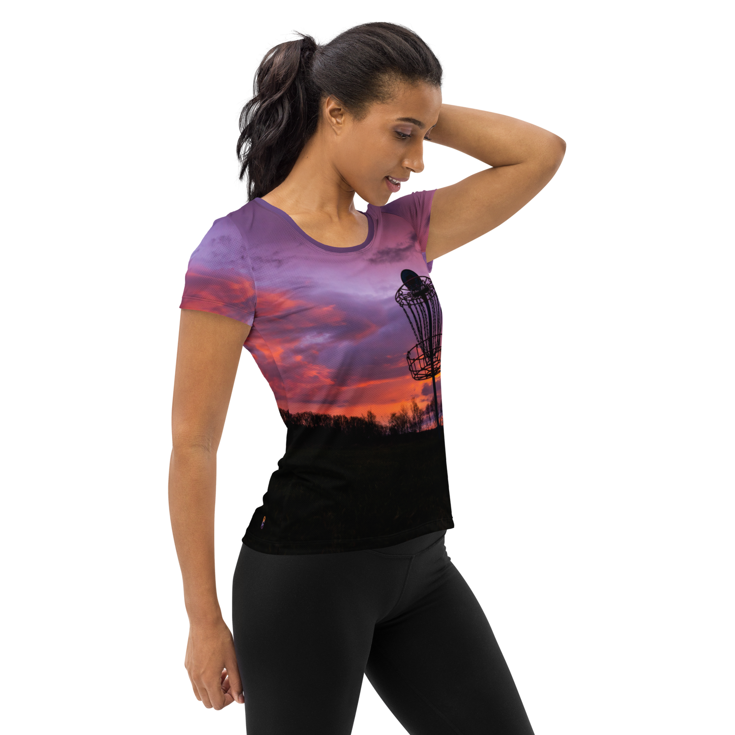 Disc Golf Sunrise Women's Athletic T-shirt