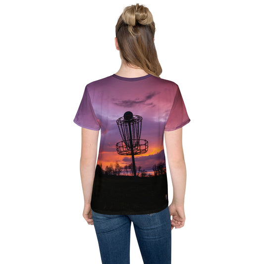 Disc Golf Sunrise youth crew neck t-shirt