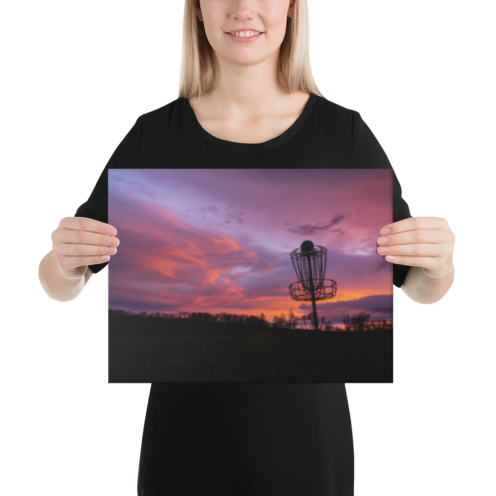 Disc Golf Sunrise Canvas Print