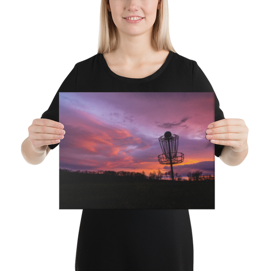 Disc Golf Sunrise Canvas Print