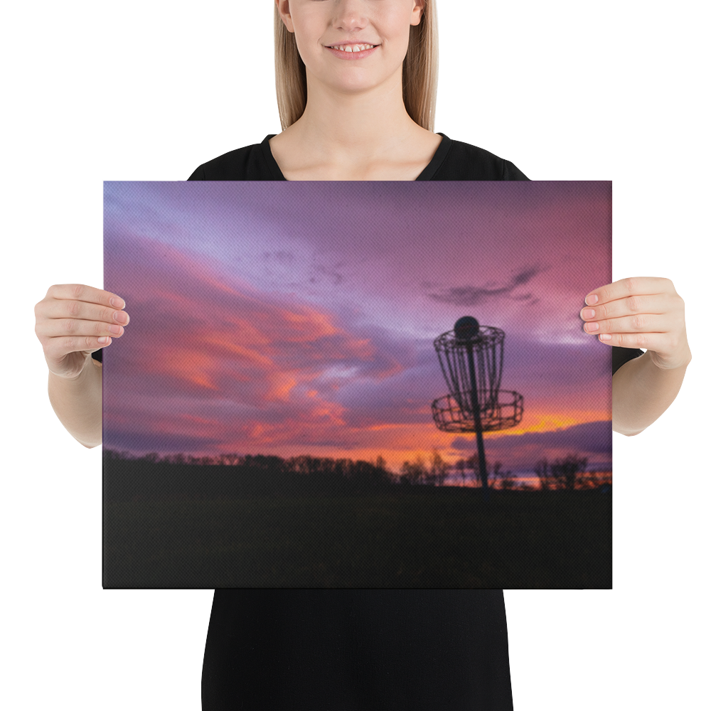 Disc Golf Sunrise Canvas Print