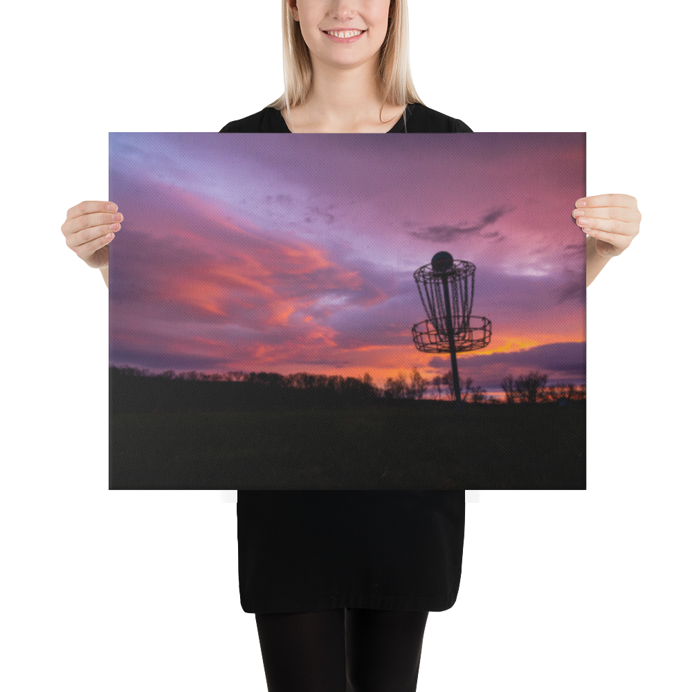 Disc Golf Sunrise Canvas Print