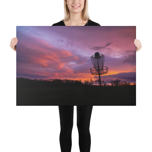 Disc Golf Sunrise Canvas Print