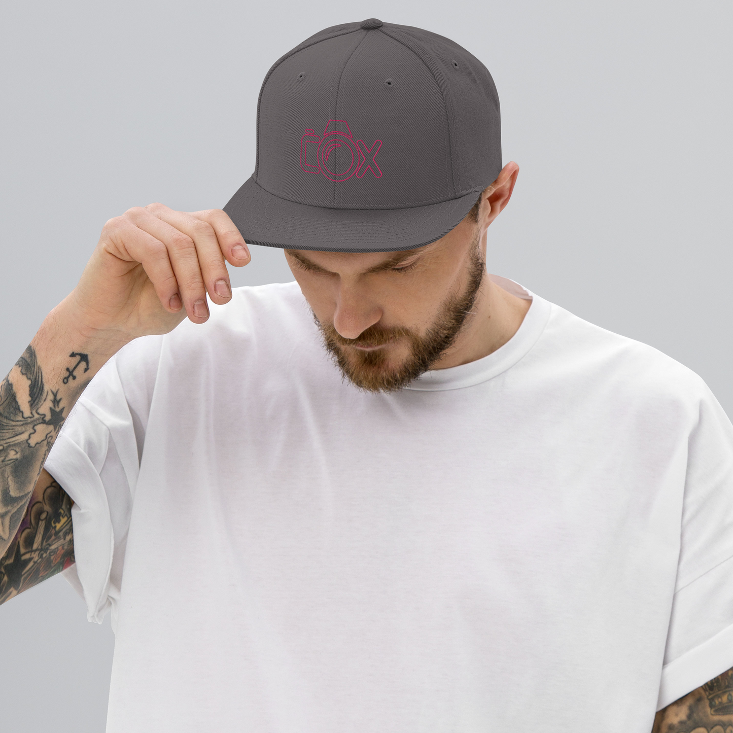 COX Camera PINK Wireframe Logo Snapback Hat