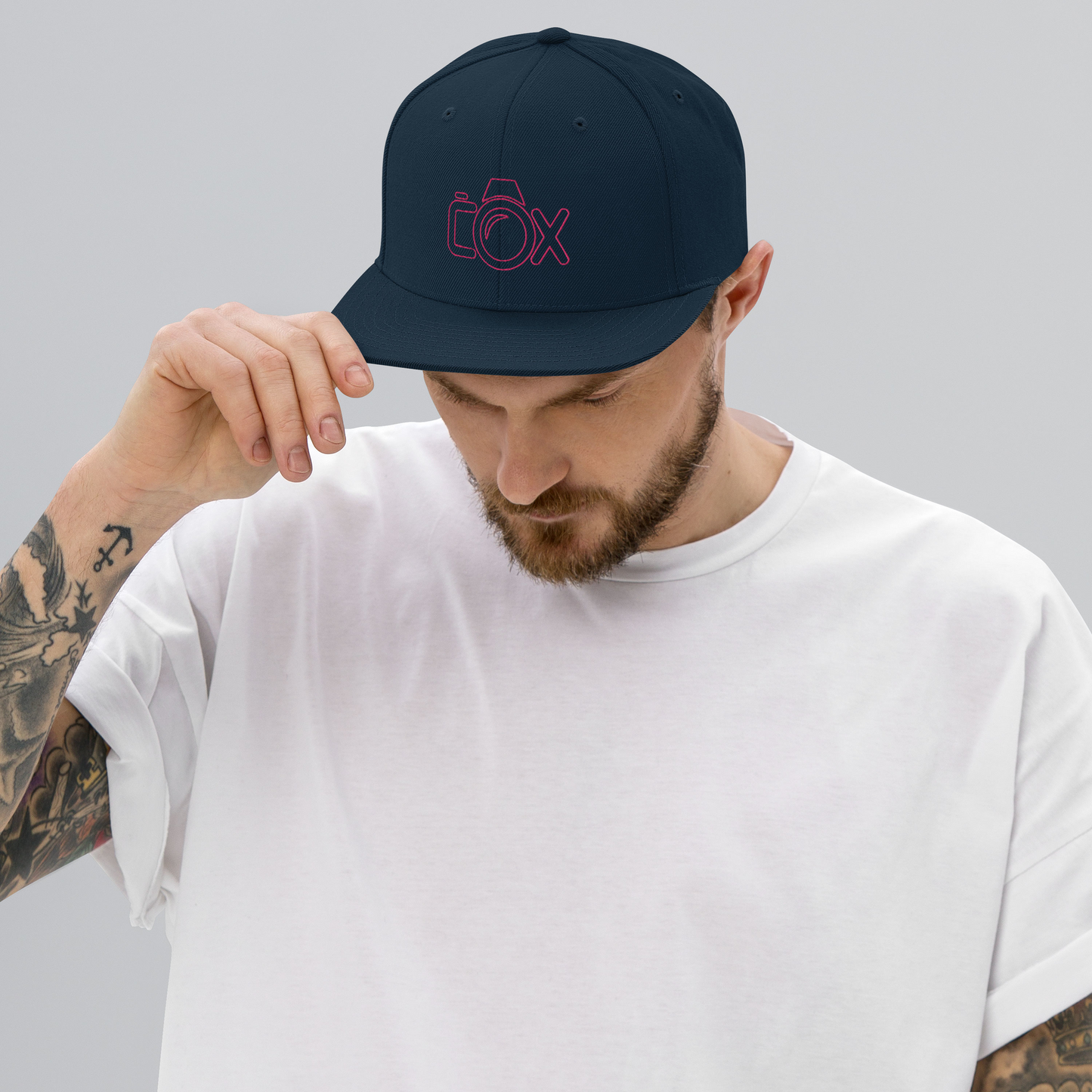 COX Camera PINK Wireframe Logo Snapback Hat