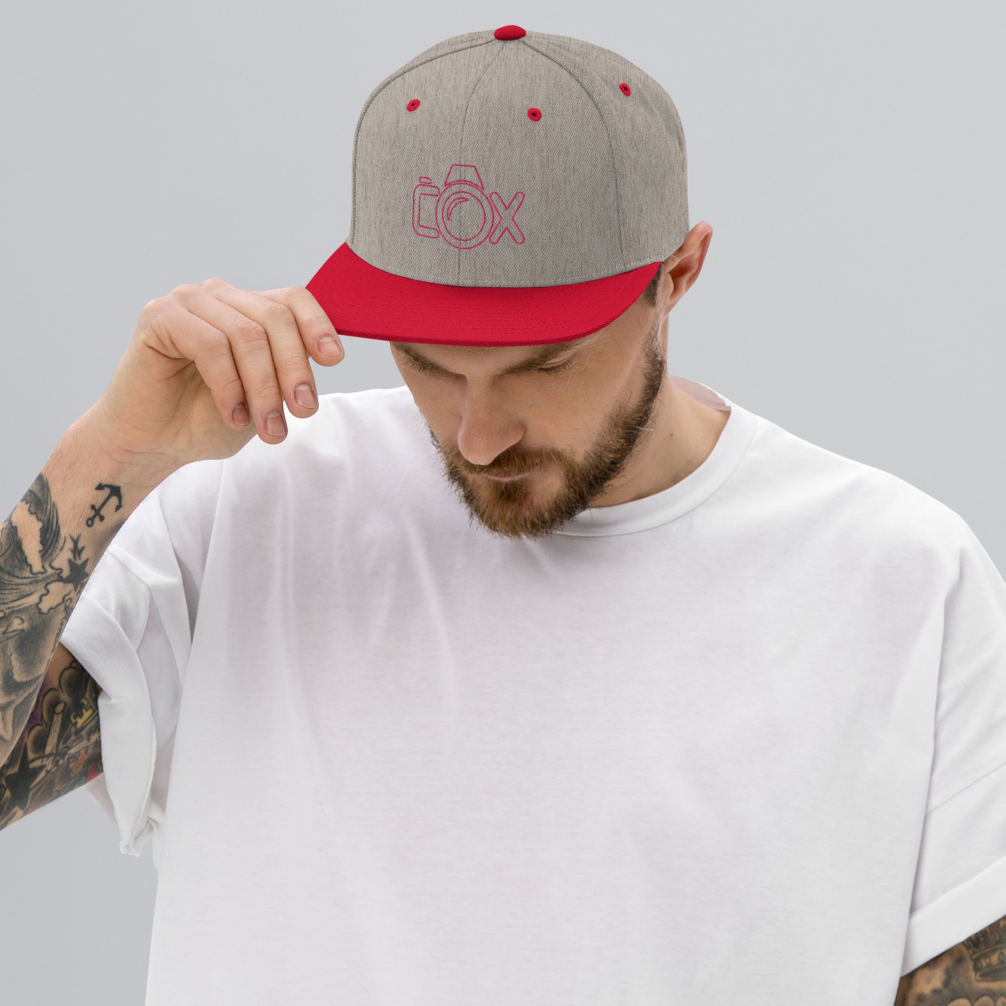 COX Camera PINK Wireframe Logo Snapback Hat