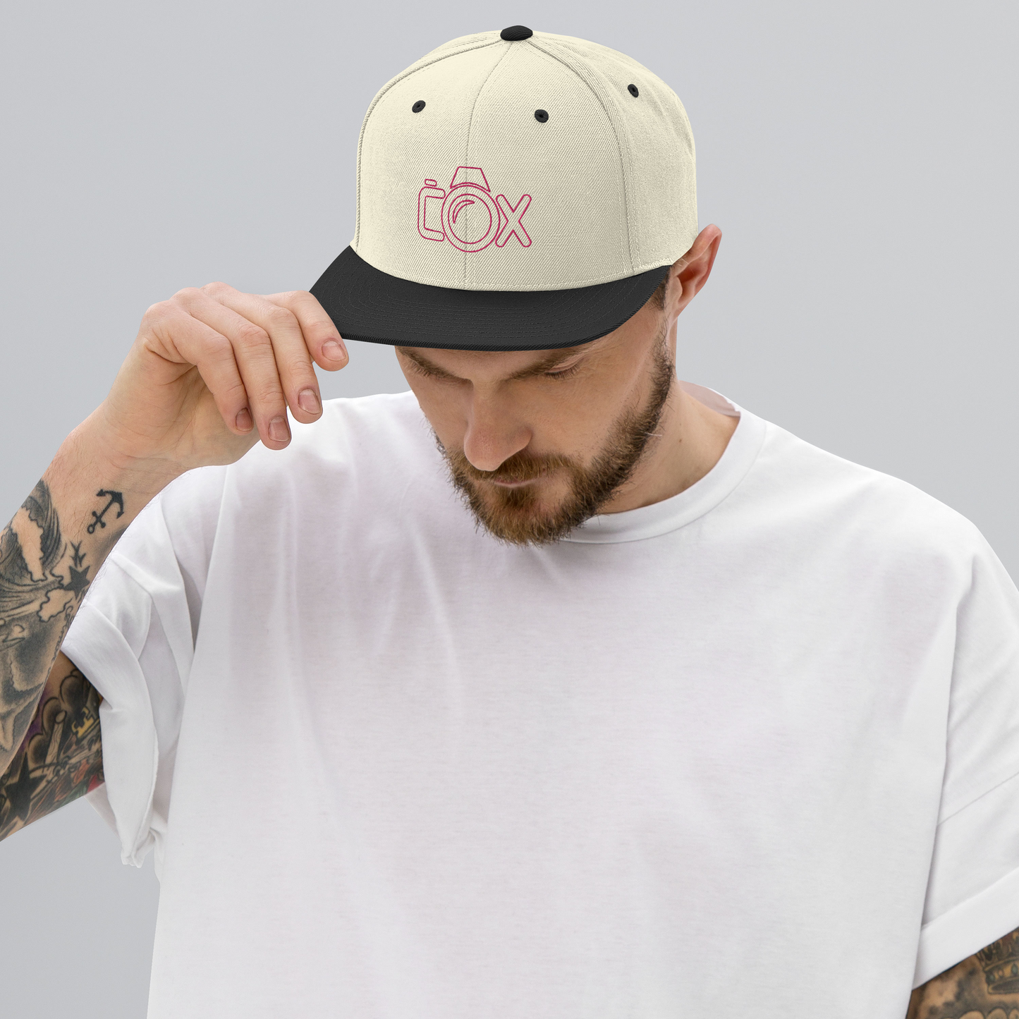 COX Camera PINK Wireframe Logo Snapback Hat