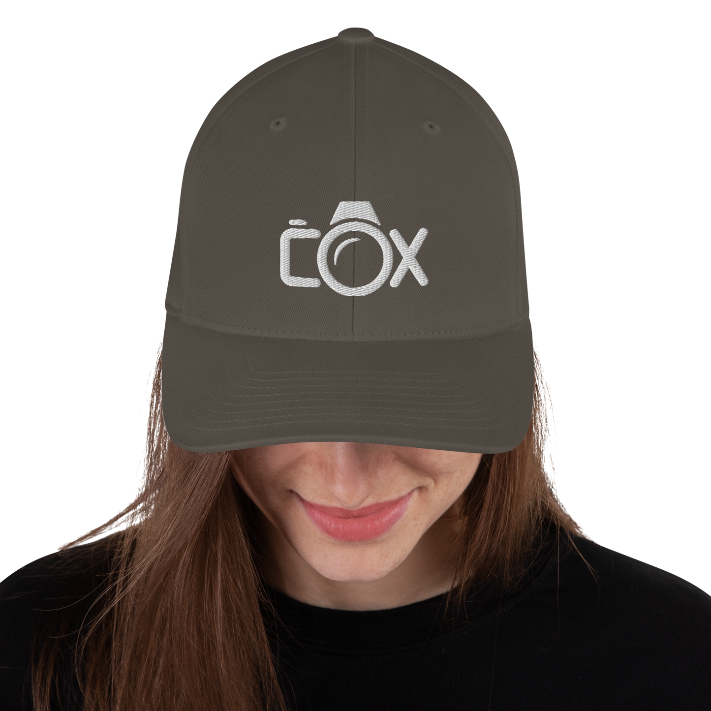 COX Camera White Logo Structured Twill Cap