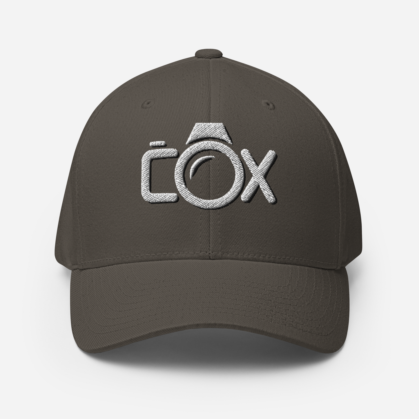 COX Camera Drop Shadow Logo (White/Black) Structured Twill Cap