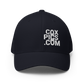 CoxPics.com Logo Embroidered Flexfit Structured Twill Cap (White Thread)