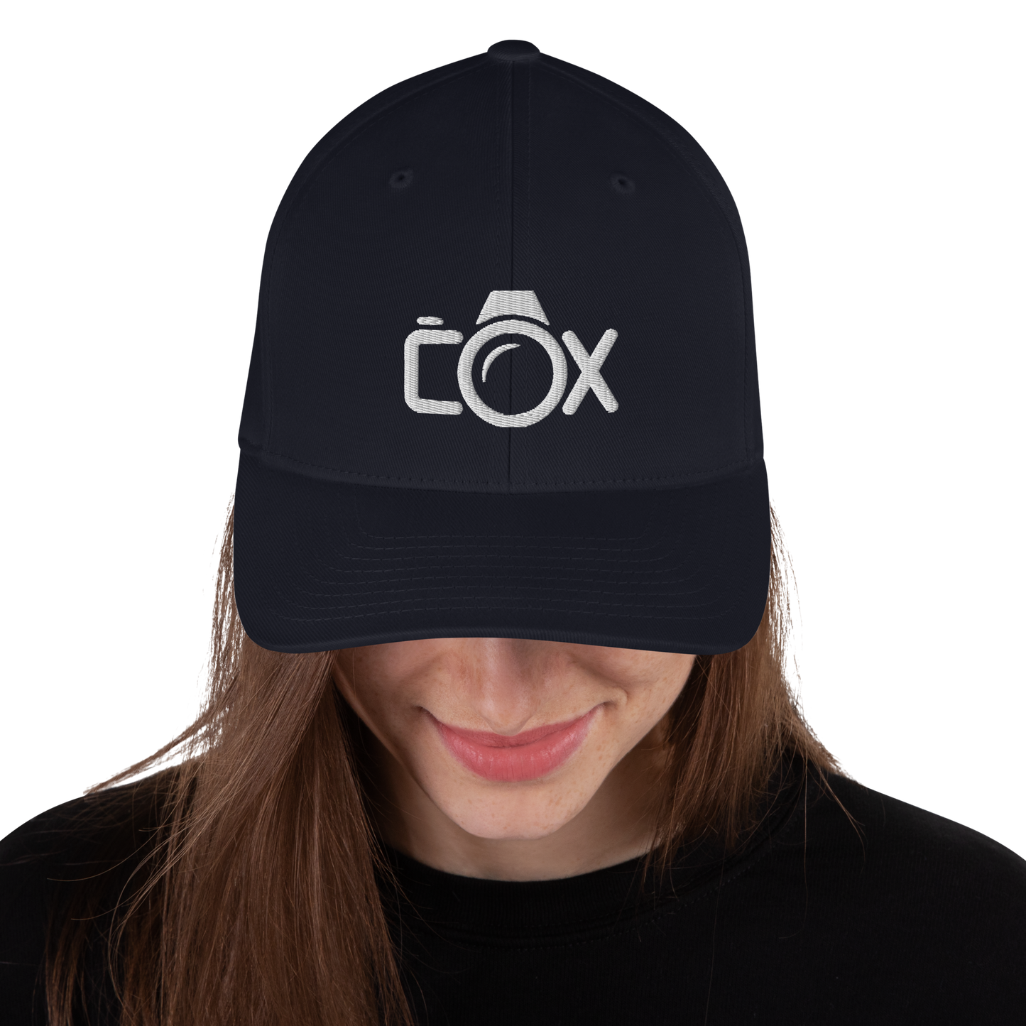 COX Camera White Logo Structured Twill Cap