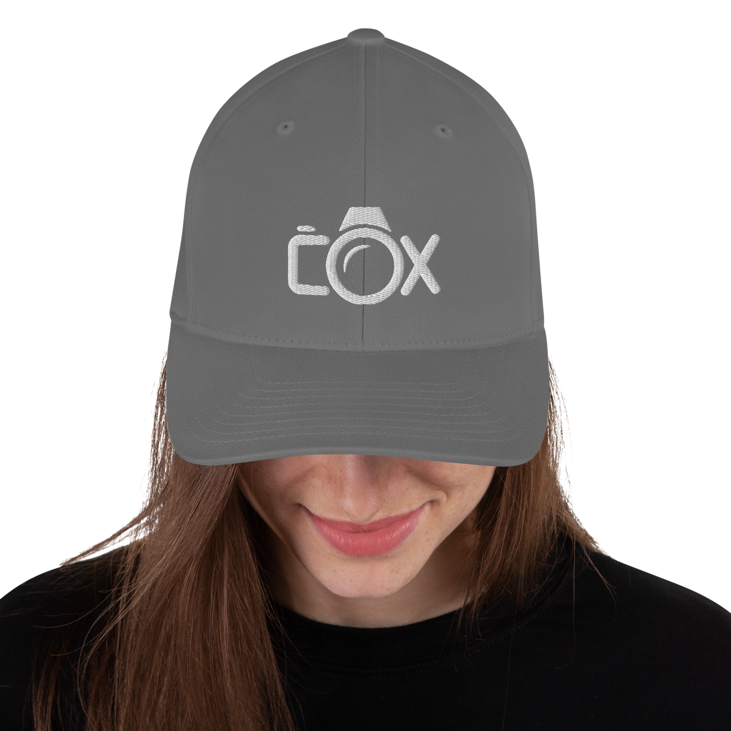 COX Camera White Logo Structured Twill Cap