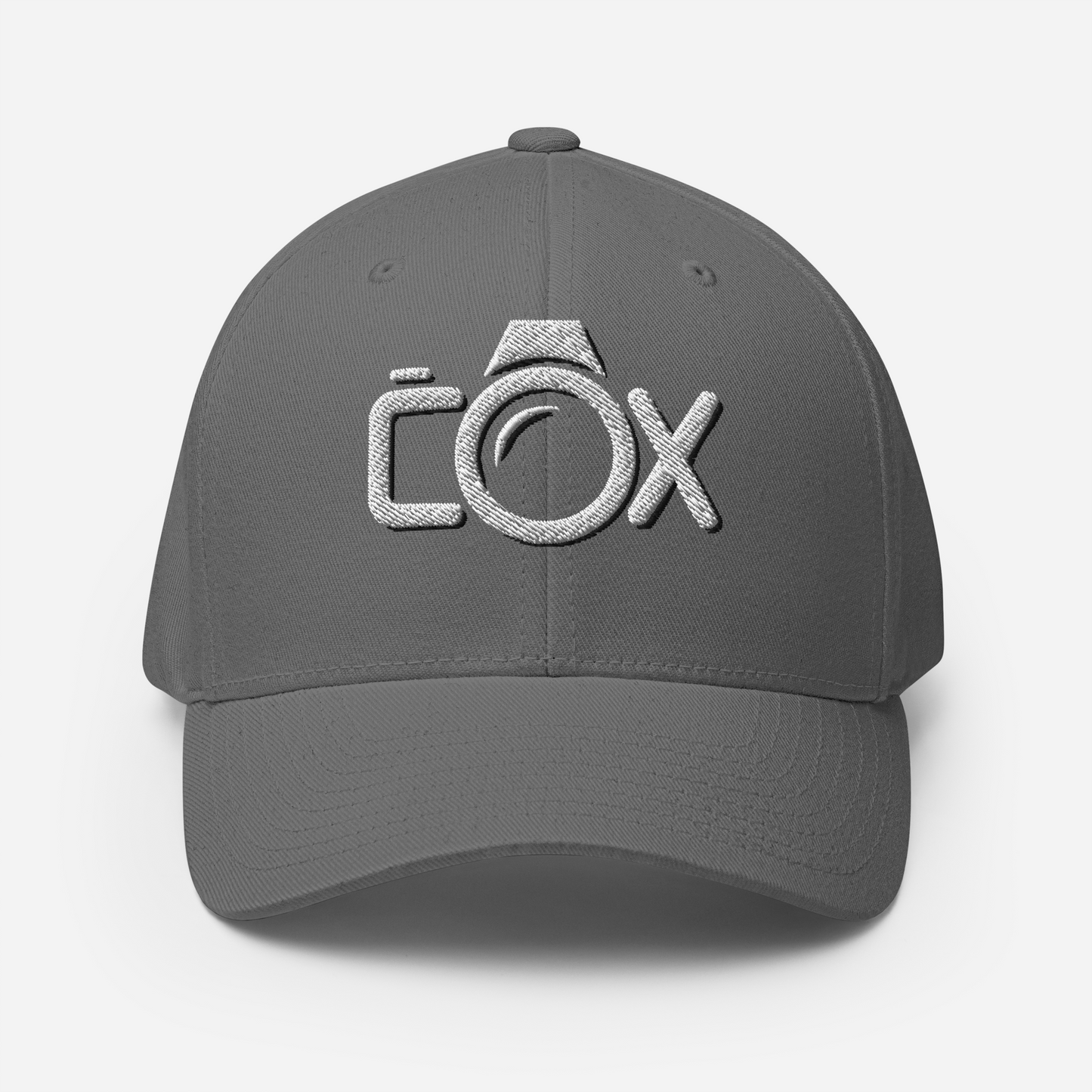 COX Camera Drop Shadow Logo (White/Black) Structured Twill Cap