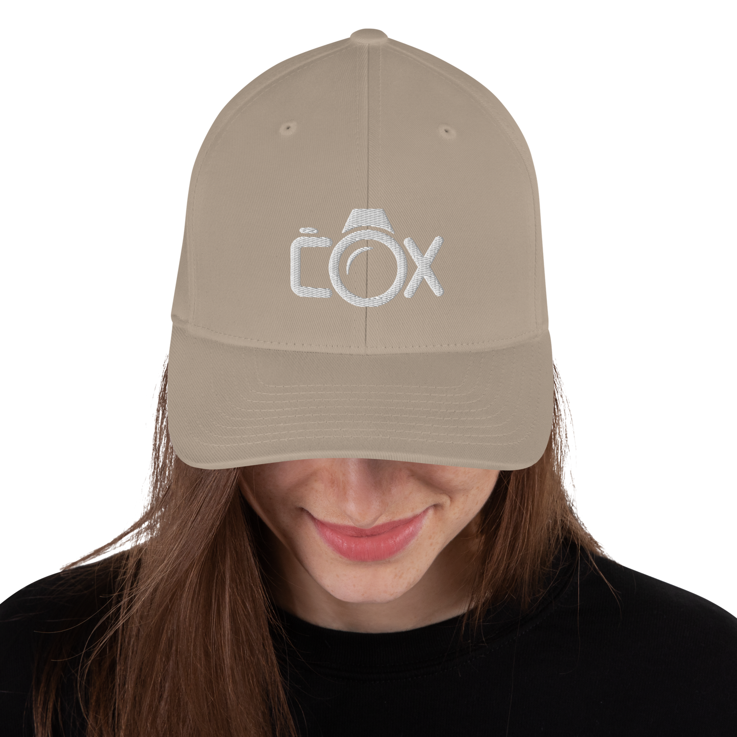 COX Camera White Logo Structured Twill Cap