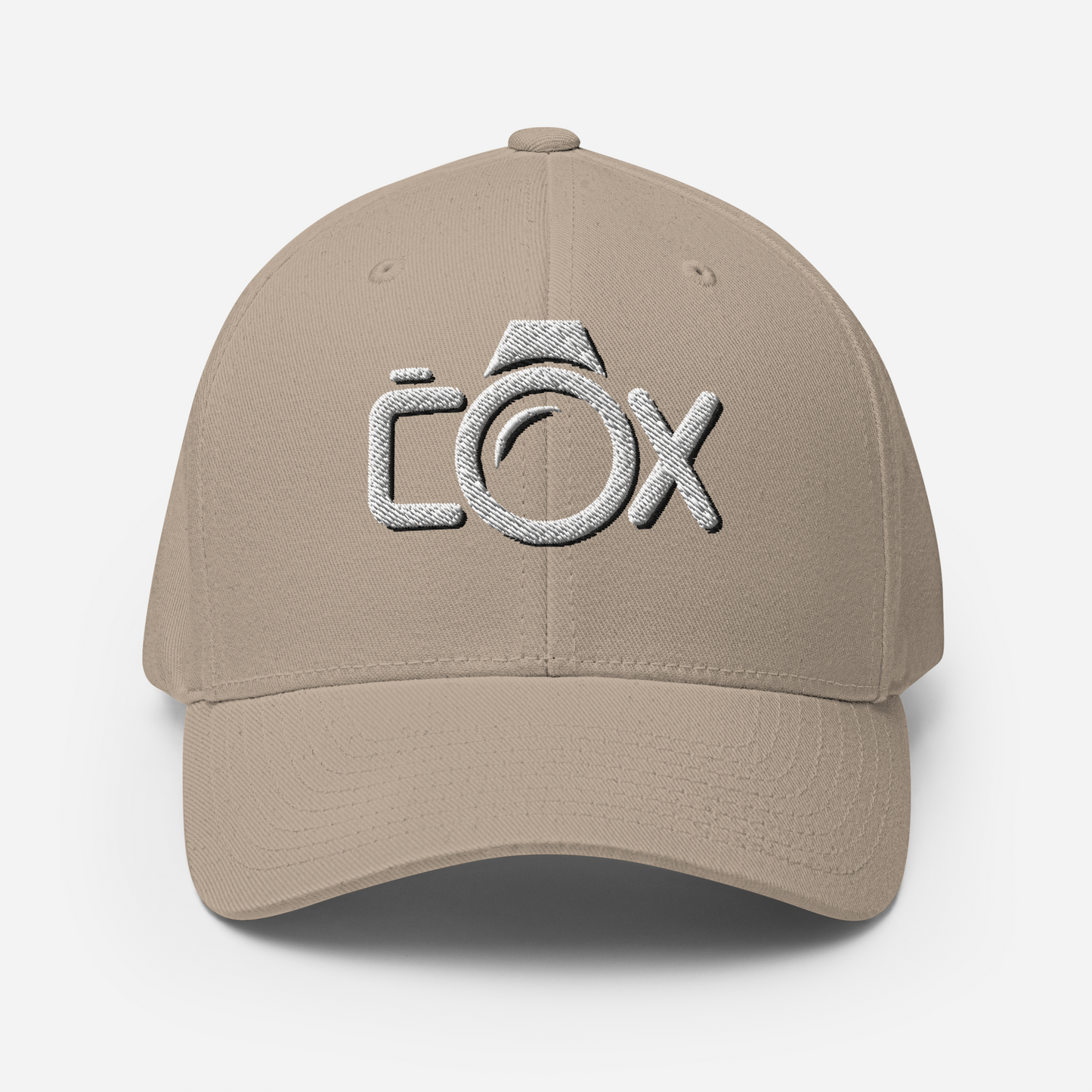 COX Camera Drop Shadow Logo (White/Black) Structured Twill Cap