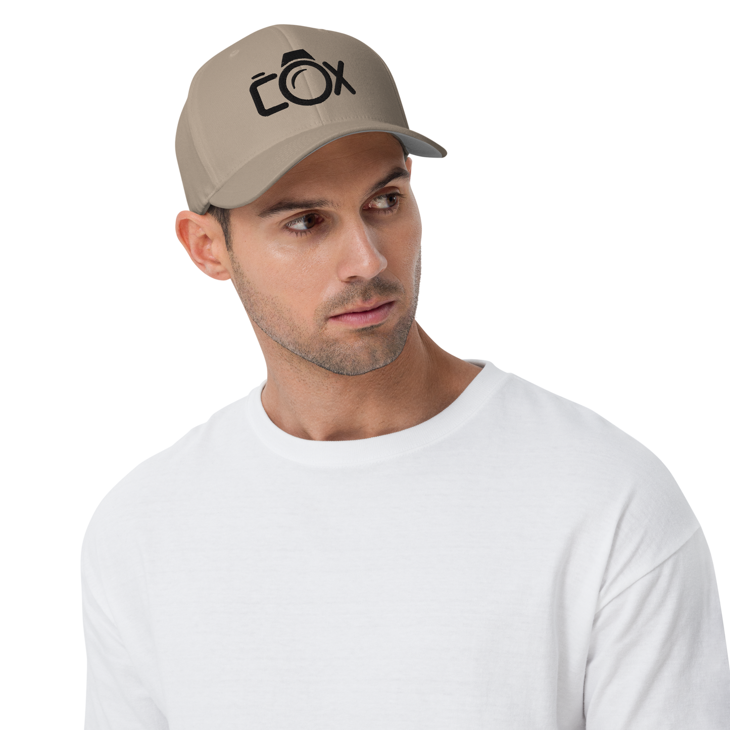COX Camera Black Logo Structured Twill Cap