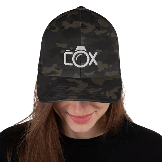 COX Camera White Logo Structured Twill Cap