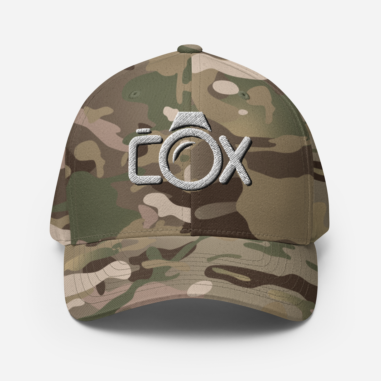 COX Camera Drop Shadow Logo (White/Black) Structured Twill Cap