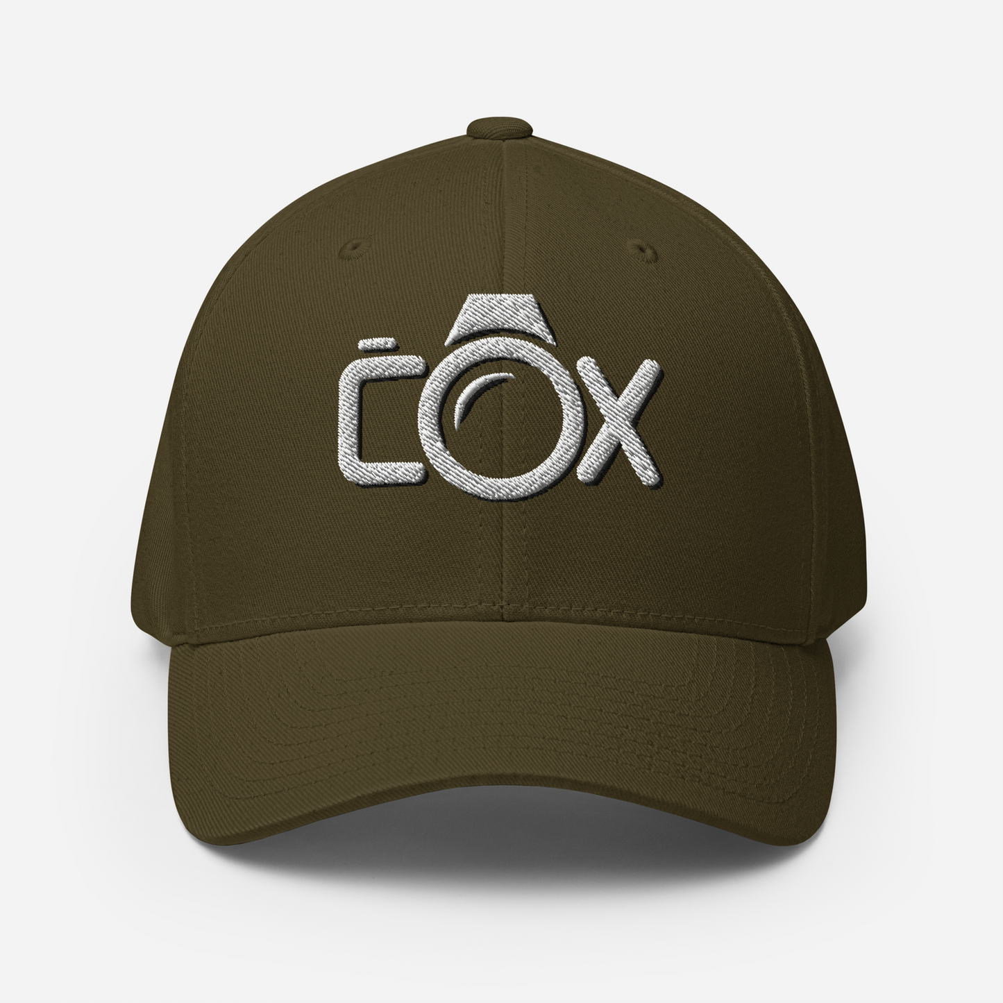 COX Camera Drop Shadow Logo (White/Black) Structured Twill Cap