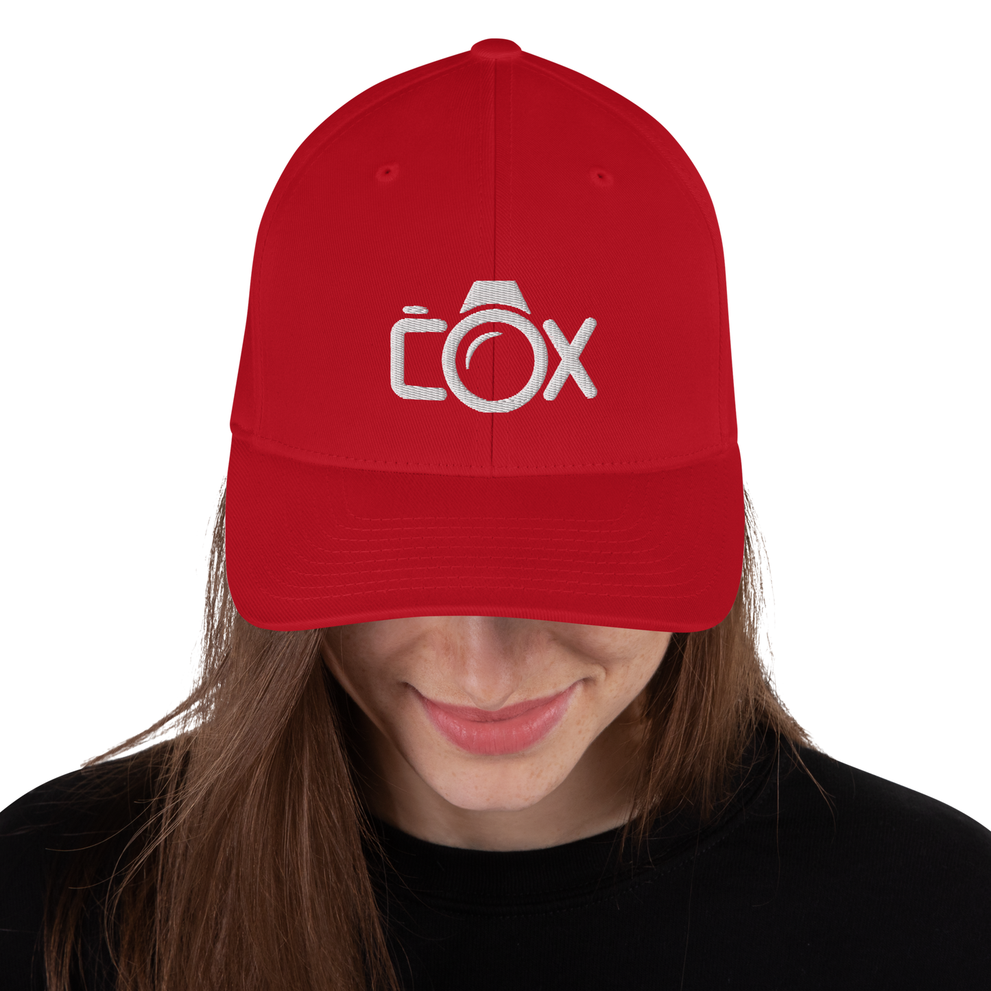 COX Camera White Logo Structured Twill Cap