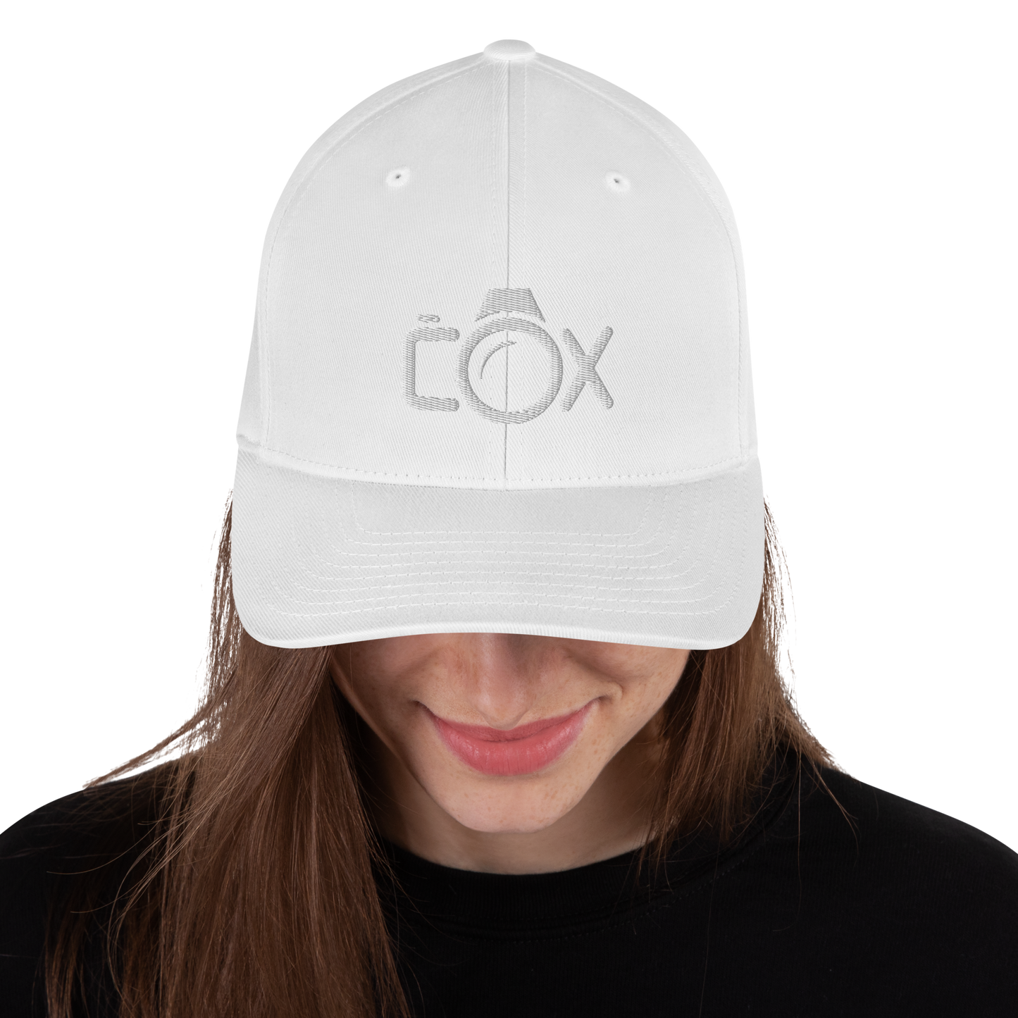 COX Camera White Logo Structured Twill Cap