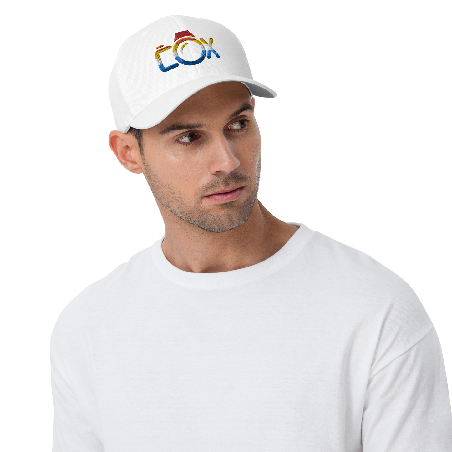 COX Camera Sunset Logo Embroidered Structured Twill Cap