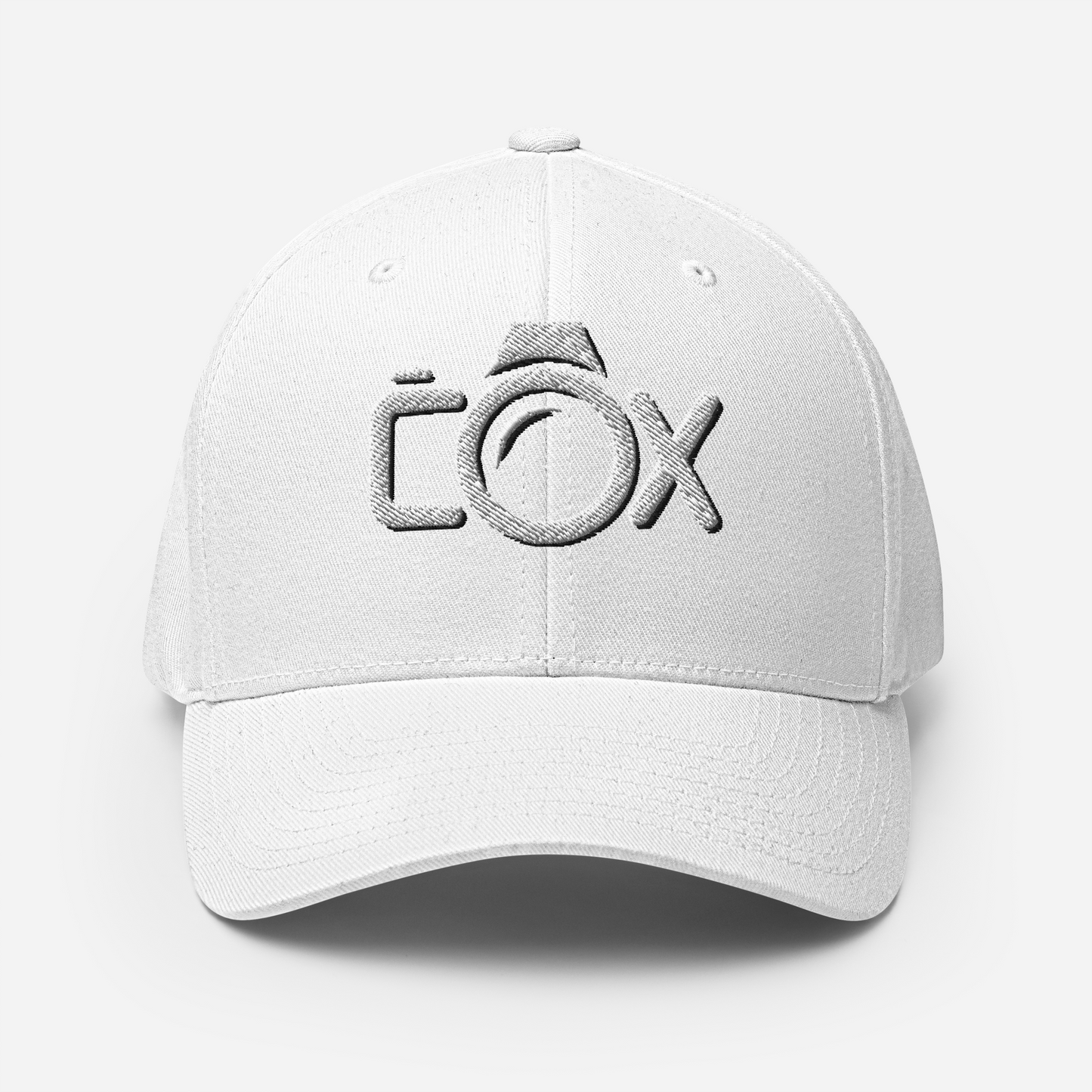 COX Camera Drop Shadow Logo (White/Black) Structured Twill Cap