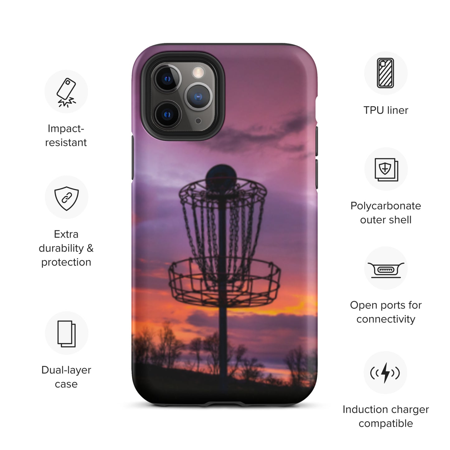 Disc Golf Sunrise Tough iPhone case