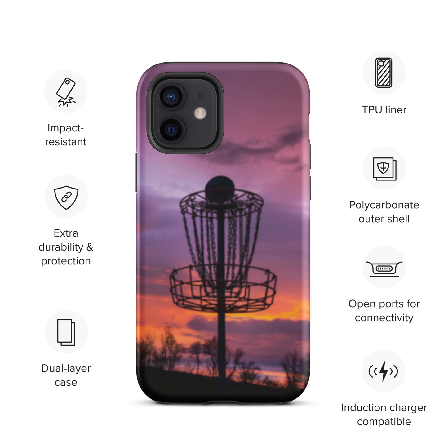 Disc Golf Sunrise Tough iPhone case