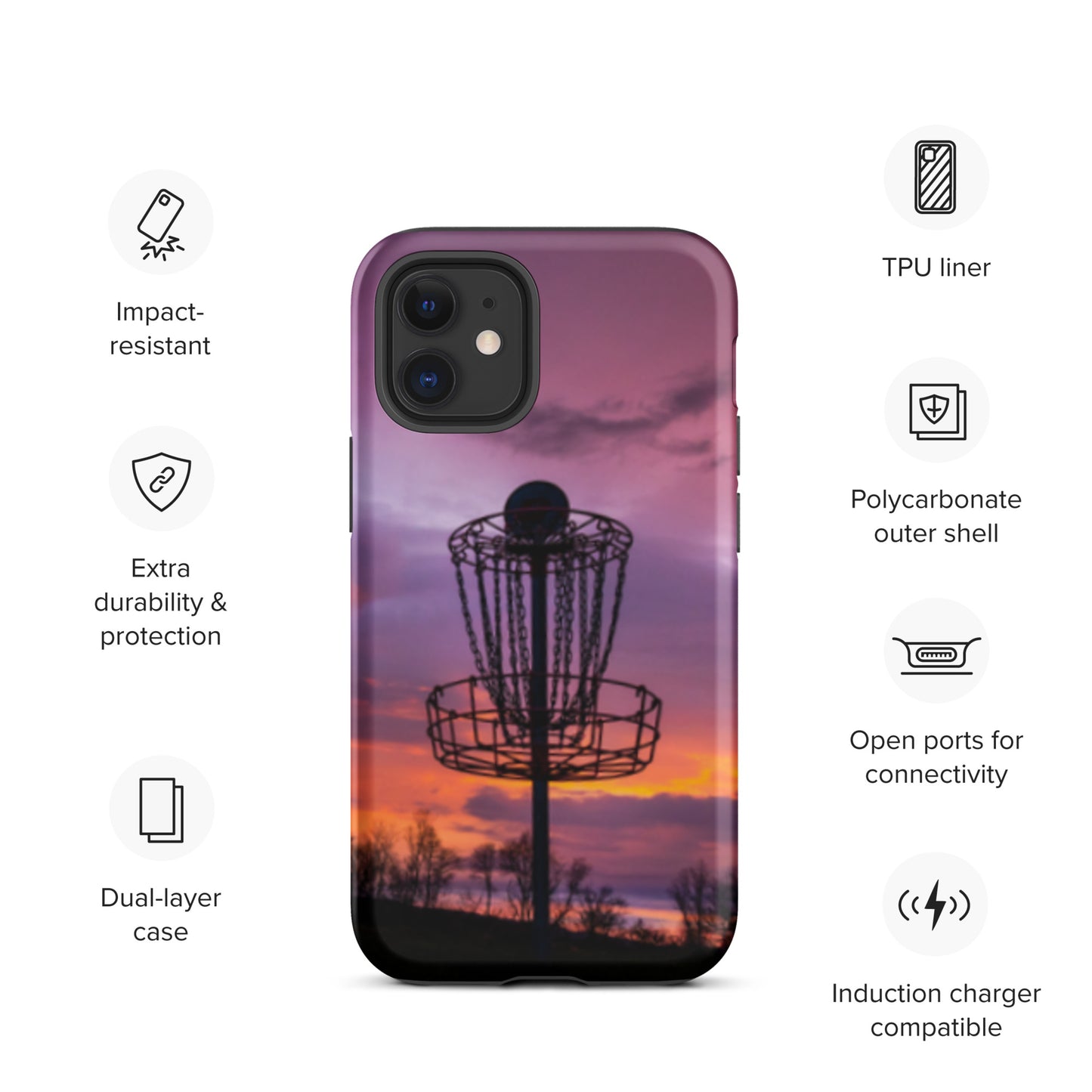 Disc Golf Sunrise Tough iPhone case