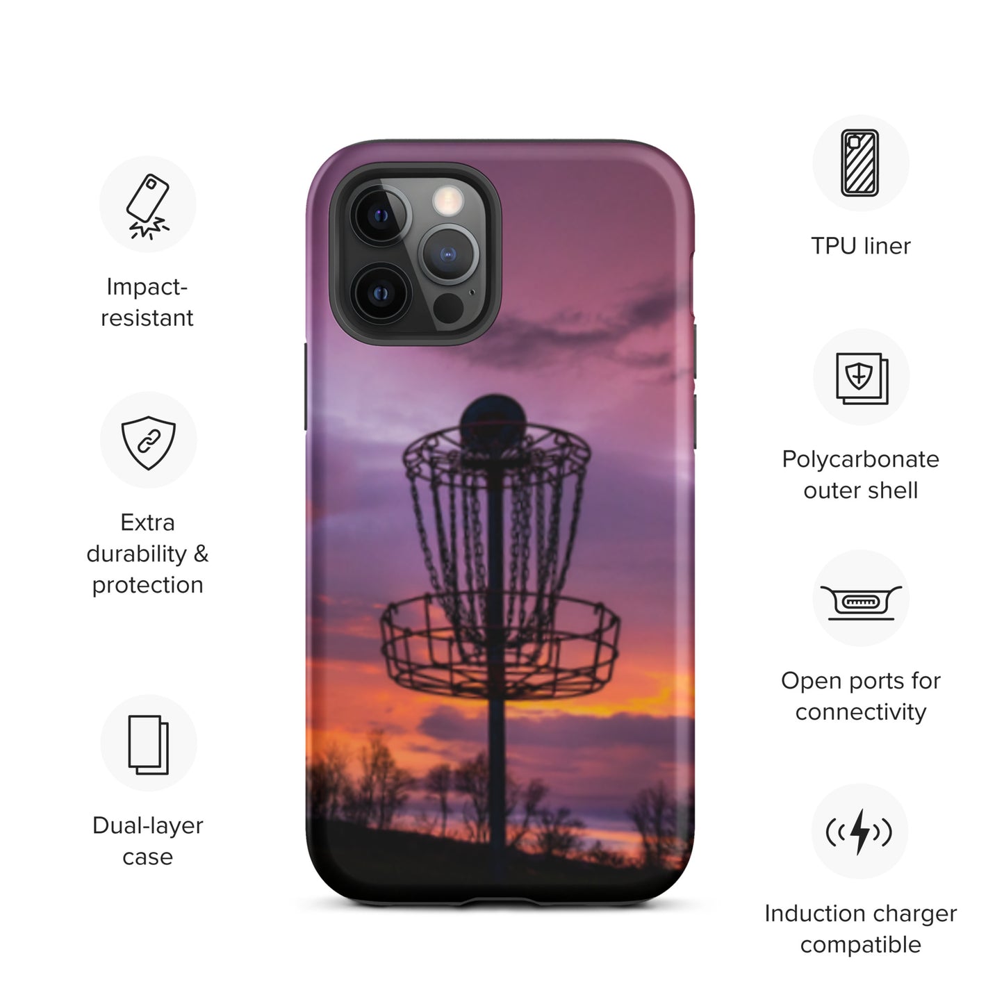 Disc Golf Sunrise Tough iPhone case