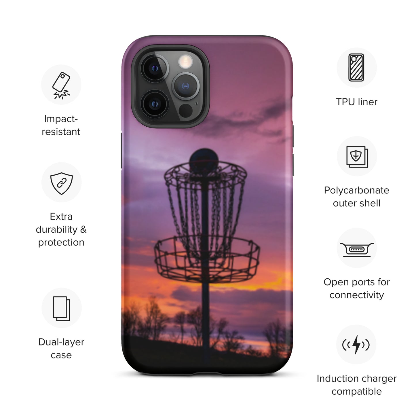 Disc Golf Sunrise Tough iPhone case