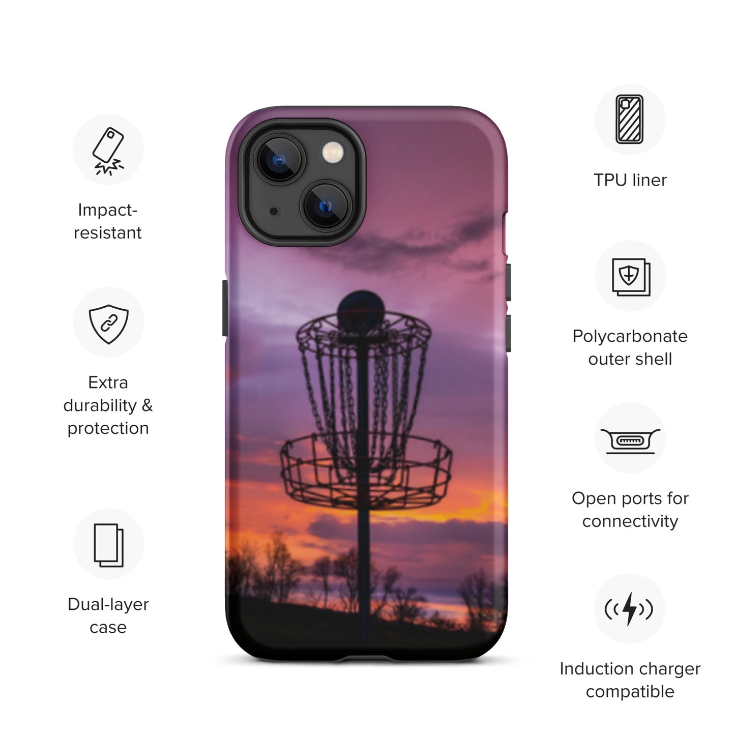 Disc Golf Sunrise Tough iPhone case