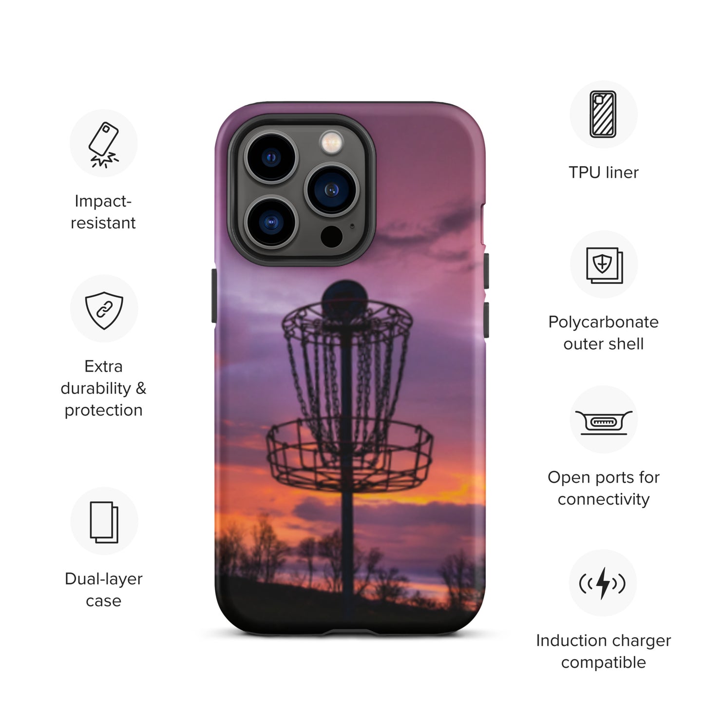 Disc Golf Sunrise Tough iPhone case