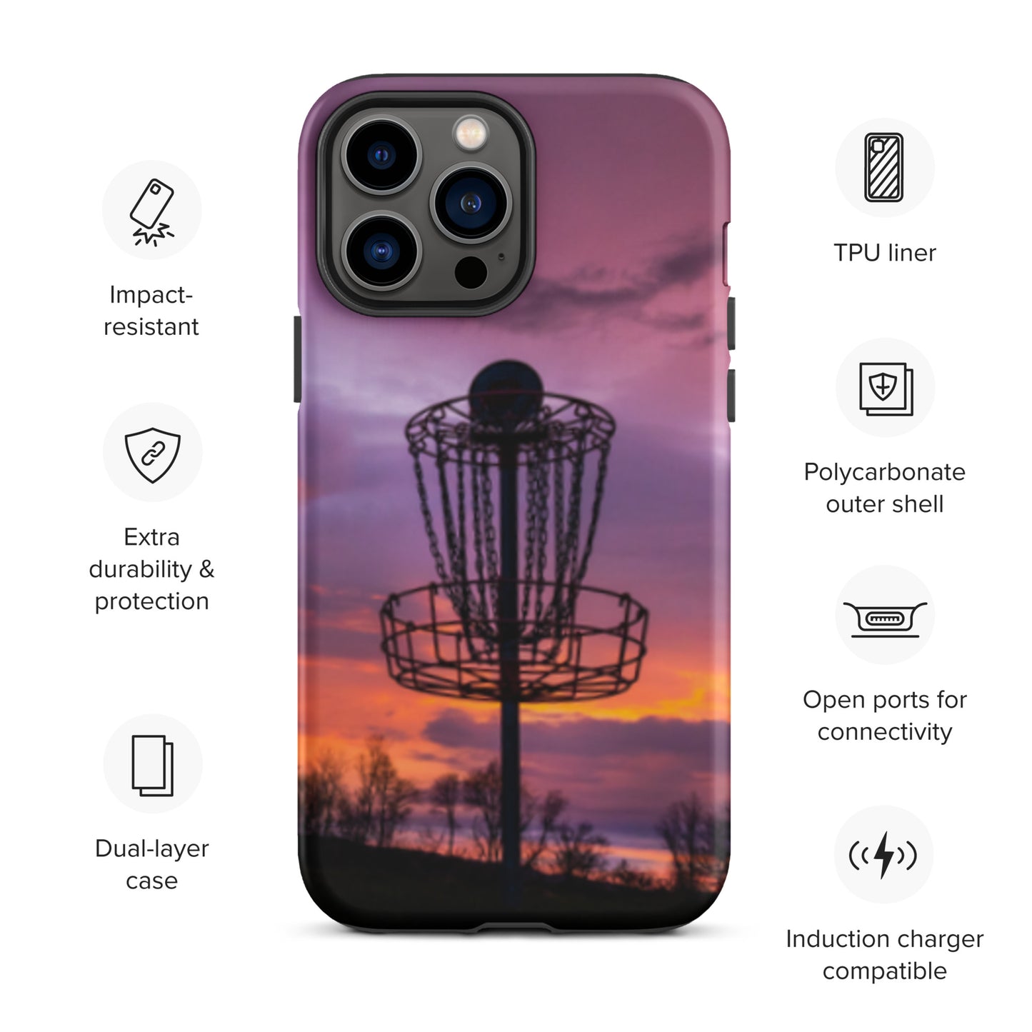 Disc Golf Sunrise Tough iPhone case