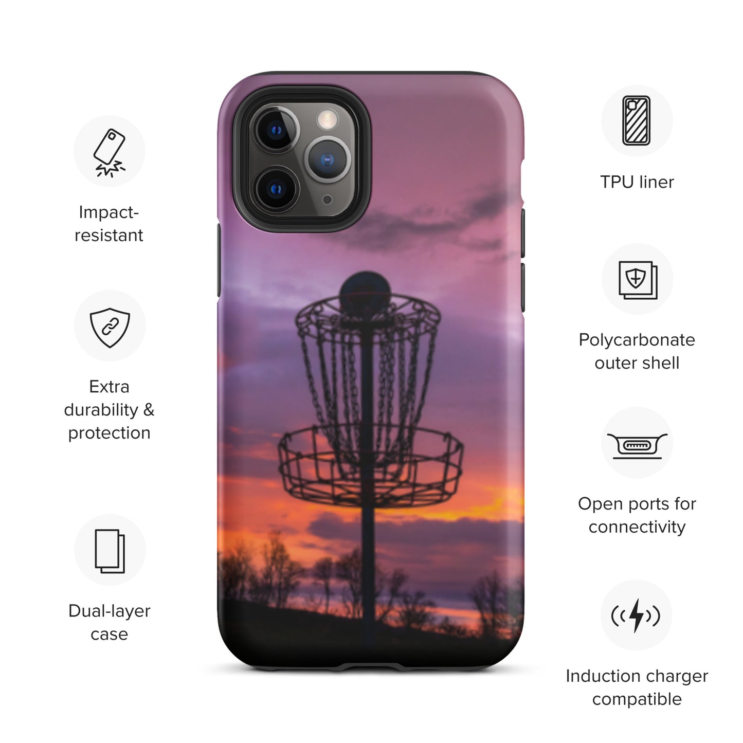 Disc Golf Sunrise Tough iPhone case
