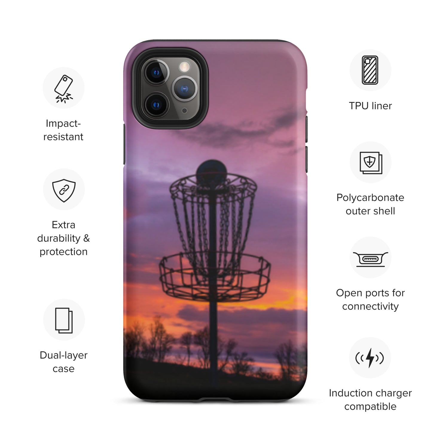 Disc Golf Sunrise Tough iPhone case