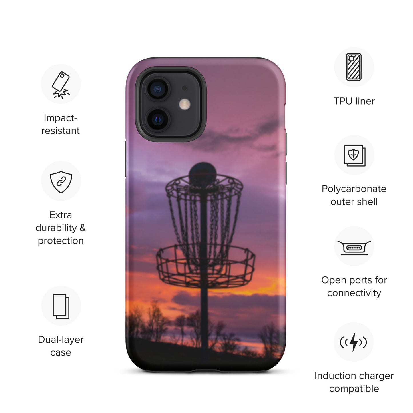 Disc Golf Sunrise Tough iPhone case