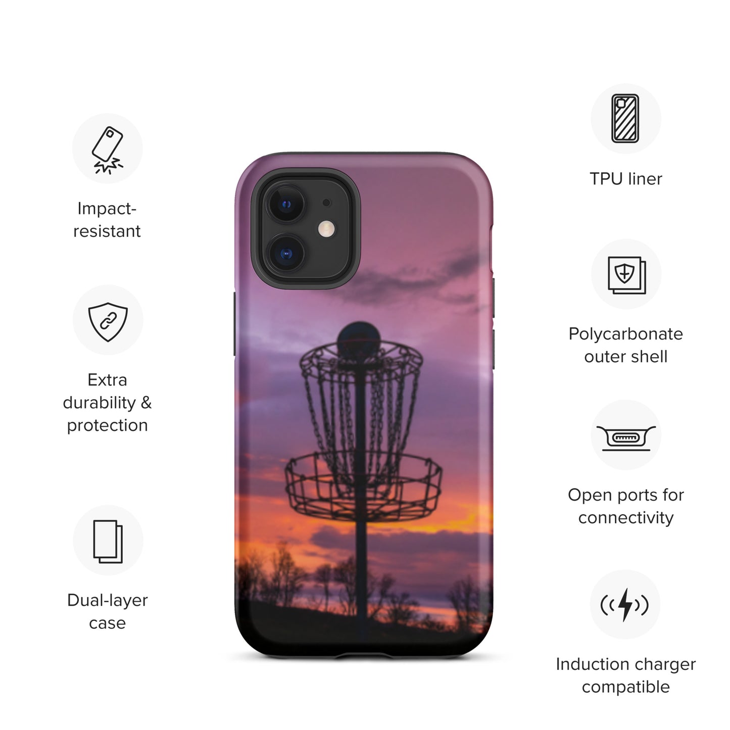 Disc Golf Sunrise Tough iPhone case