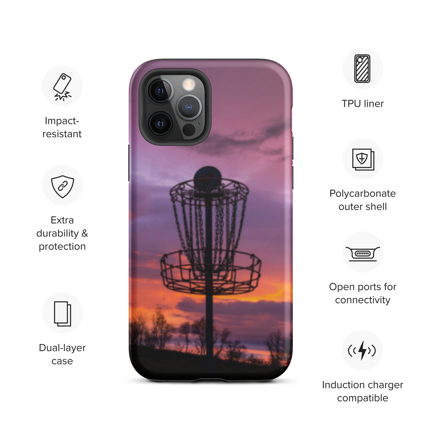 Disc Golf Sunrise Tough iPhone case