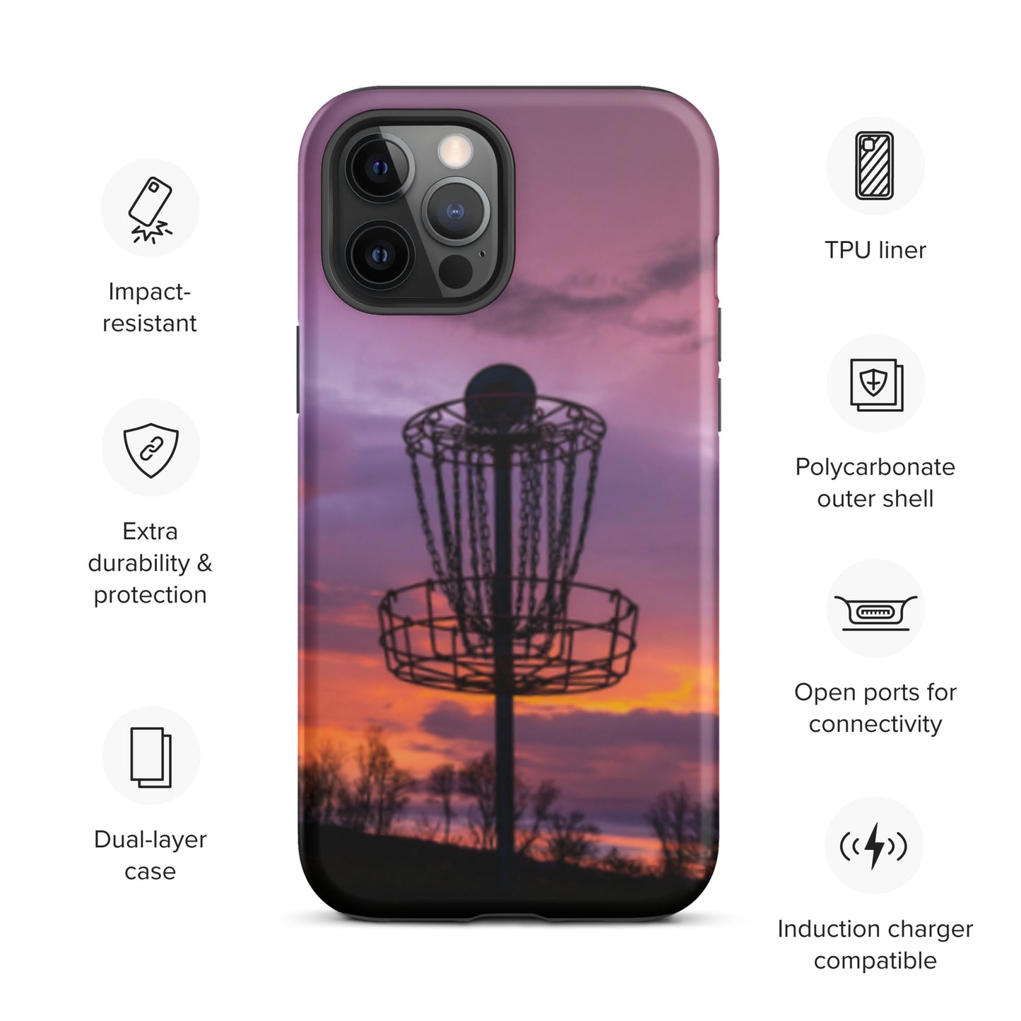 Disc Golf Sunrise Tough iPhone case