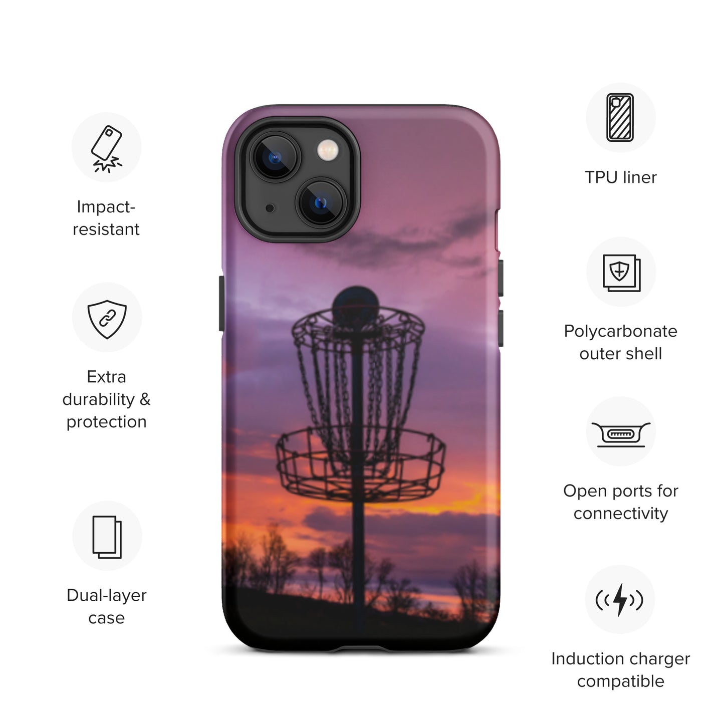 Disc Golf Sunrise Tough iPhone case